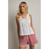 FRONT TIE BUTTON-UP BLOUSE / WL25-12025: OFF WHITE / M