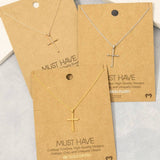 Gold Dipped Dainty Cross Pendant Necklace: G