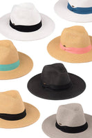 C.C Adjustable String Straw Hat: Gray/Black