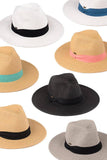 C.C Adjustable String Straw Hat: White/Black
