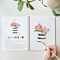 Bouquets watercolor workbook