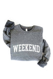 WEEKEND Graphic Sweatshirt: LIGHT BLUE / M