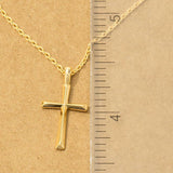 Gold Dipped Dainty Cross Pendant Necklace: G