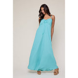 TEXTURED TIE-FRONT MAXI DRESS / WL25-11712: BLACK / L