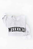 WEEKEND Graphic Sweatshirt: HEATHER FOREST / XL