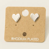 Gold Dipped Polished Mini Stud Earrings: G