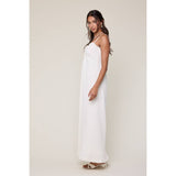 TEXTURED TIE-FRONT MAXI DRESS / WL25-11712: BLACK / S