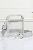 Clear PU Cross Body Mini Bag: Black