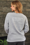 DEAR PERSON BEHIND ME Graphic Sweatshirt: VINTAGE WHITE LONG SLEEVE / XL