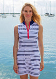 Stripe 1/4 Zip Sleeveless Sport Dress (158-ESS-3028): XL