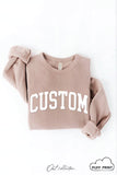CUSTOM PUFF Print Graphic Sweatshirt: ATHLETIC HEATHER / M