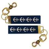 Anchor Navy Block Keychain | Nautical Gift | Bag Charm