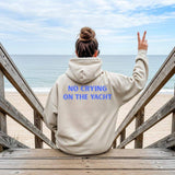 No Crying on the Yacht Nautical Graphic Hoodie: White / M