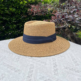BEACH VACATION SUN FEDORA STRAW HATS FOR WOMEN_CWAH1151: KHAKIBEIGE / (OS) 1