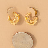 Mini Three Layered Hoop Earrings: G
