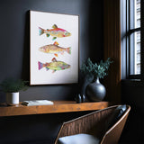 3 Trout No. 4: Unframed / 11 x 14