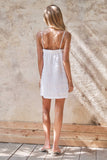Minimalist Adjustable Strap Slip Mini Dress: LT BLUE / S-M-L:2-2-2