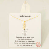 Gold Dipped Surf Board Pendant Necklace: GD