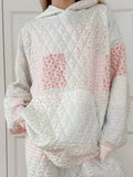 Quilted Pastel Hoodie: Pastel / Large