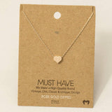 Dainty Heart Pendant Necklace: G