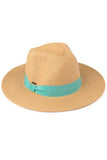 C.C Adjustable String Straw Hat: White/Black