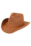 C.C Sequin Cowboy Hat: Beige