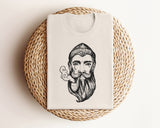 NAUTICAL SEA CAPTAIN Graphic Tee: Athletic Gray w/Black Ink / XL