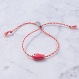 Sailor String Good Luck Fish Bracelet Trending : White Fish/Coconut String