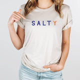 SALTY - GRAPHIC TEE : WHITE SS / L