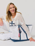 PORT WATER RESISTANT TOTE: NAVY