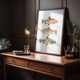 3 Trout No. 4: Unframed / 11 x 14
