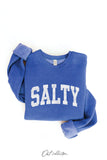 SALTY Graphic Sweatshirt: VINTAGE WHITE LONG SLEEVE / XL