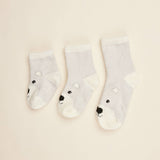 Marshmallow Bear Crew Socks: M