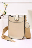 Mini PU Cellphone Cross Body Bag: White