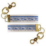 Floral Stripe Keychain | Wristlet Keychain | Gift For Her