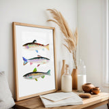 3 Trout No. 2: Unframed / 5 x 7