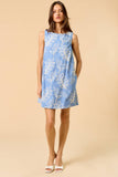 ILD6152 SLEEVELESS EMBROIDERY MINI DRESS: Pink / M