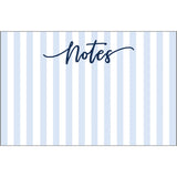 In Stock 8.5x5.5 Cabana Stripe "Notes" Slab Notepad | Blue
