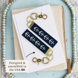 Anchor Navy Block Keychain | Nautical Gift | Bag Charm