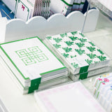 In Stock Folded Notecard Set of 10 | Bamboo Fret | Green