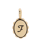 Charm Garden - Scalloped Initial Charm - Gold - F