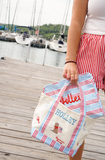 Icon Mini Canvas Tote - Embroidered: Sea Stripes