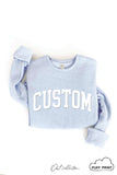 CUSTOM PUFF Print Graphic Sweatshirt: ATHLETIC HEATHER / XL