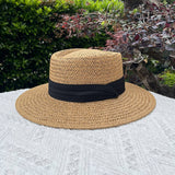 BEACH VACATION SUN FEDORA STRAW HATS FOR WOMEN_CWAH1151: KHAKIBEIGE / (OS) 1