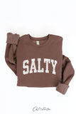 SALTY Graphic Sweatshirt: VINTAGE WHITE LONG SLEEVE / S