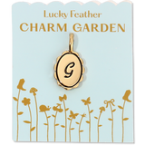 Charm Garden - Scalloped Initial Charm - Gold - G