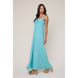 TEXTURED TIE-FRONT MAXI DRESS / WL25-11712: BLACK / S