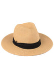C.C Adjustable String Straw Hat: Gray/Black