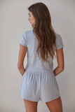 L8346 | Knit Polyester Rayon Spandex Pointelle Ribbed Top : Off White / M