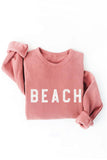 BEACH Graphic Sweatshirt: VINTAGE WHITE / M